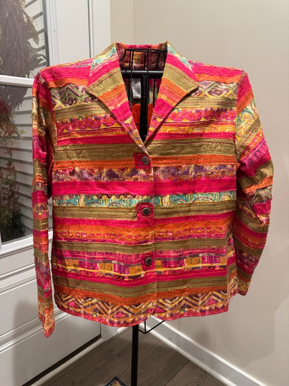 Coldwater Creek Embroidered Boho Jacket — Size XL